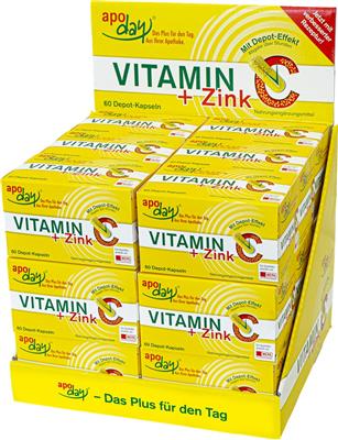 <p>apoday<sup>®</sup> HV-Display Vitamin C + Zink Kapseln</p>
