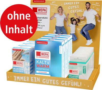 WEPA - Die Apothekenmarke HV-Display leer Bestückungsvariante "Haut &amp; Wundheilung"