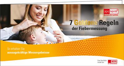 <p>Kundenflyer "7 Goldene Regeln der Fiebermessung"</p>