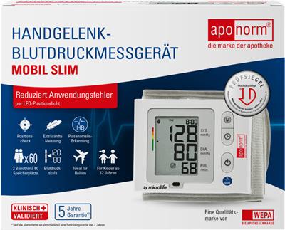 aponorm<sup>®</sup>  Mobil Slim Handgelenk-Blutdruckmessgerät