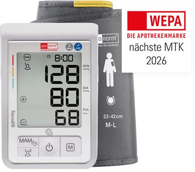 aponorm<sup>®</sup> Basis Control PLUS<sup>Offizin</sup> Oberarm-Blutdruckmessgerät (für Apothekenmessungen)