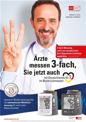 Werbeposter DIN A1 aponorm<sup>®</sup> Dreifachmessmodelle
