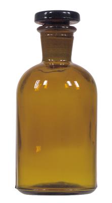 Rundschulter-Enghalsflasche mit Glasstopfen 50 ml, blanko