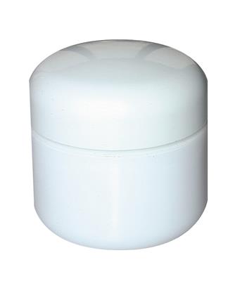<p>Opalglasdose 50 ml, mit weißem Schraubverschluss</p>