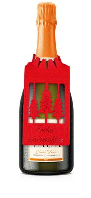 Filz-Flaschenanhänger „Frohe Weihnachten“