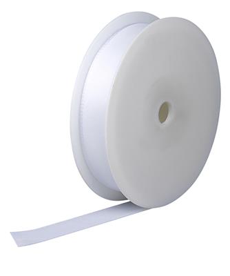 Geschenkband Seidenband mit Vierschusskante weiß
