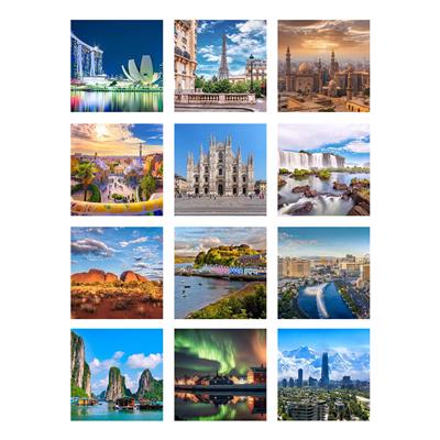 Wandkalender Reise um die Welt 24,0 x 36,0 
