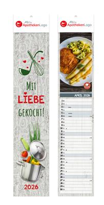 Wandkalender Mit Liebe gekocht 9,5 x 48,5 
