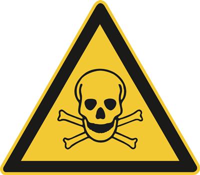 BGW-Kennz. „Warnung vor giftigen Stoffen “Aufkleber 20 cm