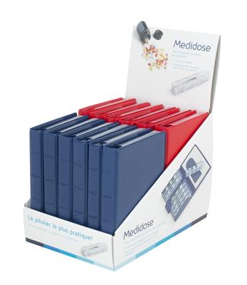MediDos Display Kunststoff, Französisch (6x rot + 6x blau)