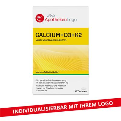 Calcium+D3+K2 mit Apotheken-Logo
