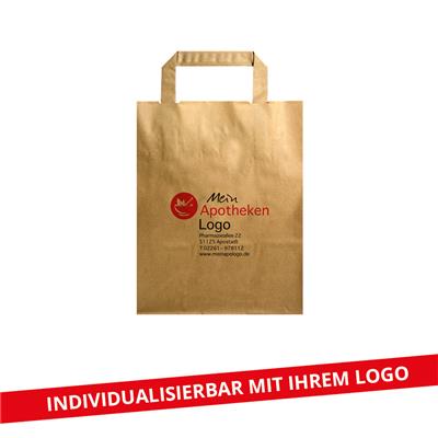 Papier-Tragetasche, 2 Liter, braun, individuell