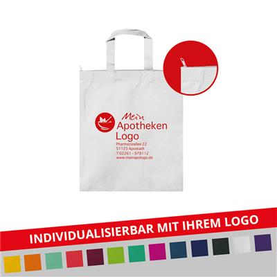 Non Woven-Tragetasche mit Reißverschluss, 5 Liter, farbig, individuell