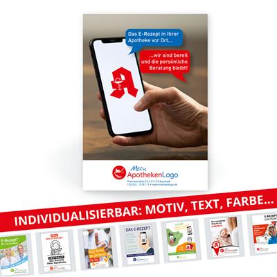 Poster A1 E-Rezept mit Wunschkampagne und Apothekenaufdruck