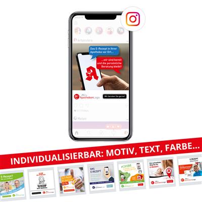 GRATIS! Digitaler E-Rezept Werbebanner Instagram-Feed, 1080 x 1080 px