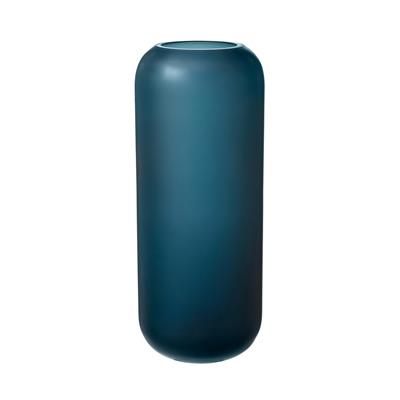 Vase „Ovalo“ satiniert blau