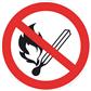 PVC-Aufkleber "Feuer, offenes Licht und Rauchen verboten"