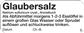 HV-Etiketten "Glaubersalz"